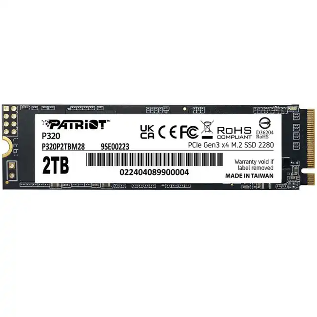 Внутренний жесткий диск Patriot P320 P320P2TBM28 (SSD (твердотельные), 2 ТБ, M.2, PCIe)