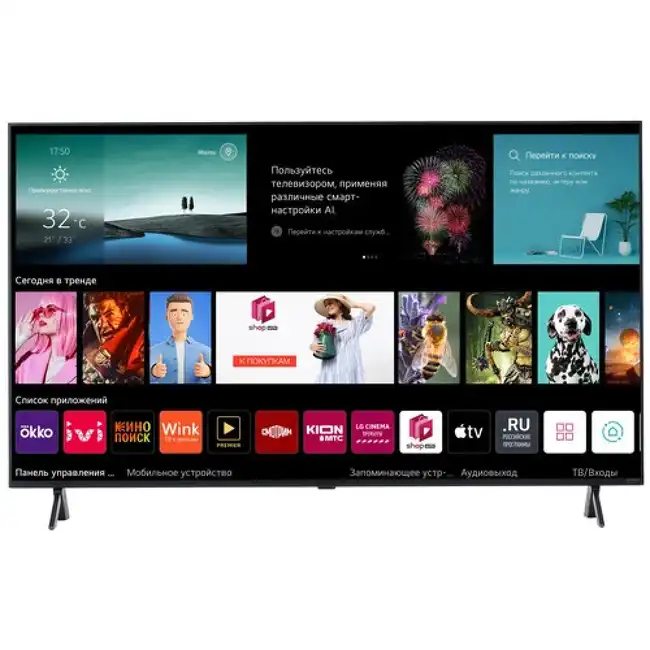 Телевизор LG 55QNED80T6A (55 ", Smart TV, Черный)