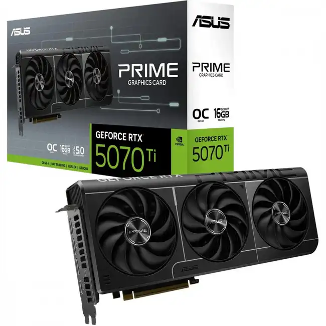 Видеокарта Asus GeForce RTX 5070TI PRIME-RTX5070TI-O16G (16 ГБ)