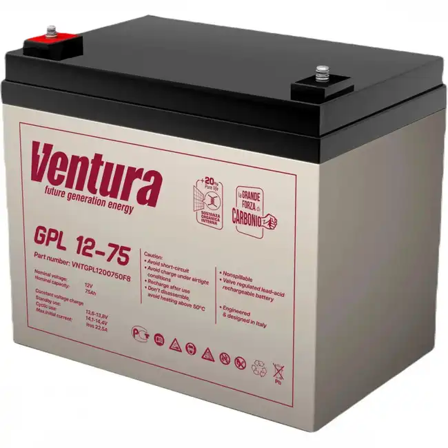 Сменные аккумуляторы АКБ для ИБП Ventura GPL 12-75 VNTGPL1200750F6 (12 В)