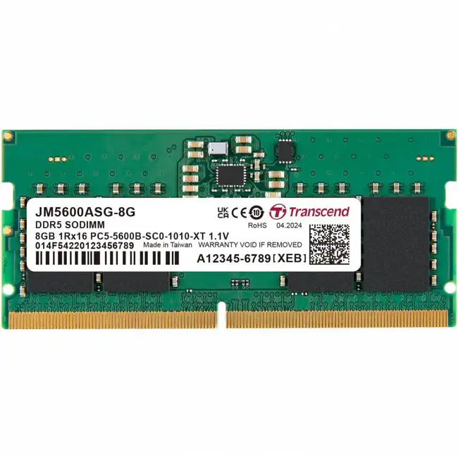ОЗУ Transcend JM5600ASG-8G (SO-DIMM, DDR5, 8 Гб, 5600 МГц)
