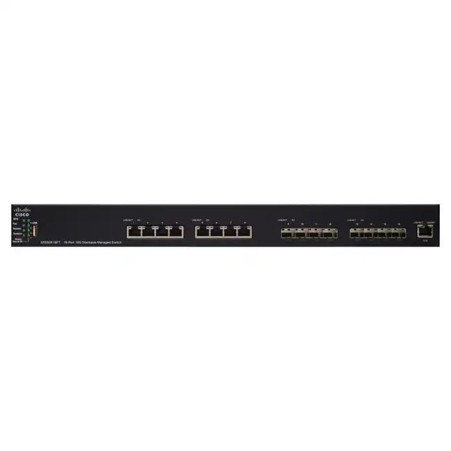 Коммутатор Cisco SX550X-16FT-K9-EU (10 GBase-T (10000 мбит/с), 8 SFP портов)