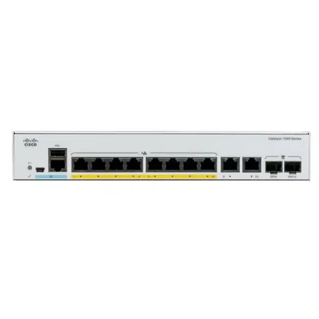 Коммутатор Cisco C1000-8P-2G-L (1000 Base-TX (1000 мбит/с), 2 SFP порта)