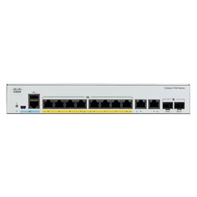 Коммутатор Cisco C1000-8T-2G-L (1000 Base-TX (1000 мбит/с), 2 SFP порта)