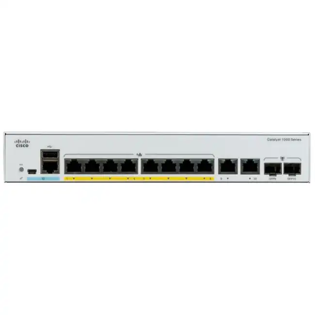 Коммутатор Cisco C1000-8FP-2G-L (1000 Base-TX (1000 мбит/с), 2 SFP порта)