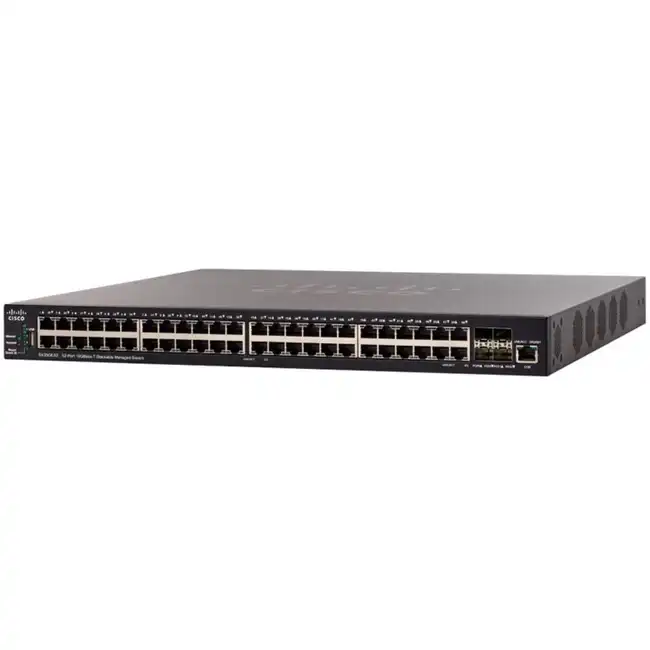 Коммутатор Cisco SX350X-52-K9-EU (10 GBase-T (10000 мбит/с), 4 SFP порта)