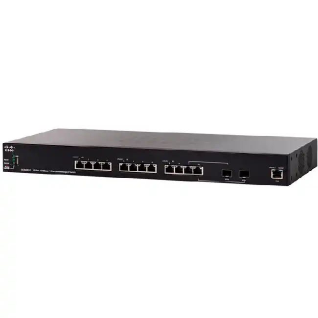 Коммутатор Cisco SX350X-12-K9-EU (10 GBase-T (10000 мбит/с), 2 SFP порта)