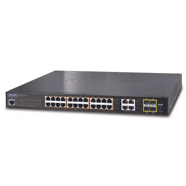 Коммутатор Planet GS-4210-24PL4C (1000 Base-TX (1000 мбит/с), 4 SFP порта)