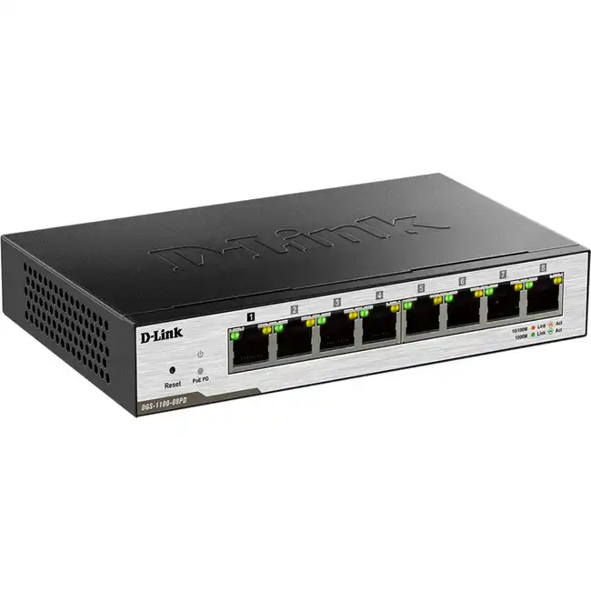 Коммутатор D-link DGS-1100-08PD/B1B (1000 Base-TX (1000 мбит/с))