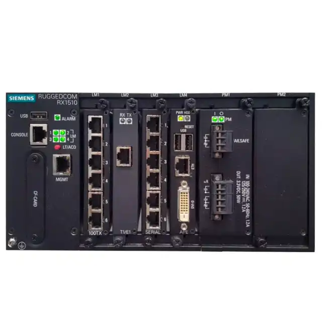 Коммутатор RuggedCom RX1510 RX1510-L3-DIN-HI-XXP-L3SE-6TX01-FG50-TC1-XX-XX (100 Base-TX (100 мбит/с))