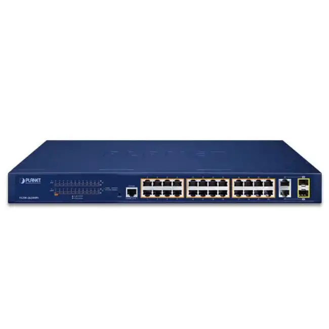Коммутатор Planet FGSW-2624HPS (100 Base-TX (100 мбит/с), 2 SFP порта)