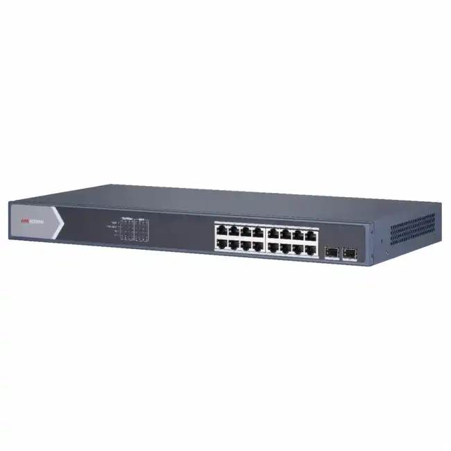 Коммутатор Hikvision DS-3E1518P-EI (1000 Base-TX (1000 мбит/с), 2 SFP порта)