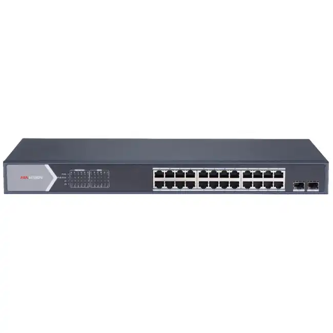 Коммутатор Hikvision DS-3E1526P-E (1000 Base-TX (1000 мбит/с), 2 SFP порта)
