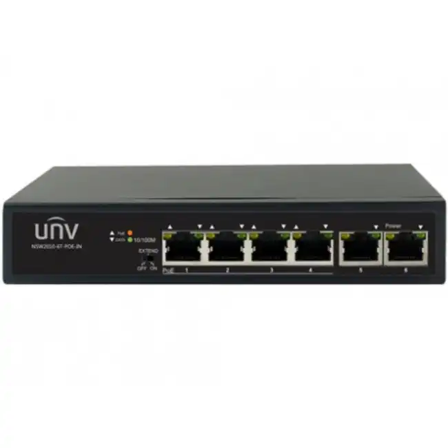 Коммутатор UNV NSW2010-6T-POE-IN (100 Base-TX (100 мбит/с))