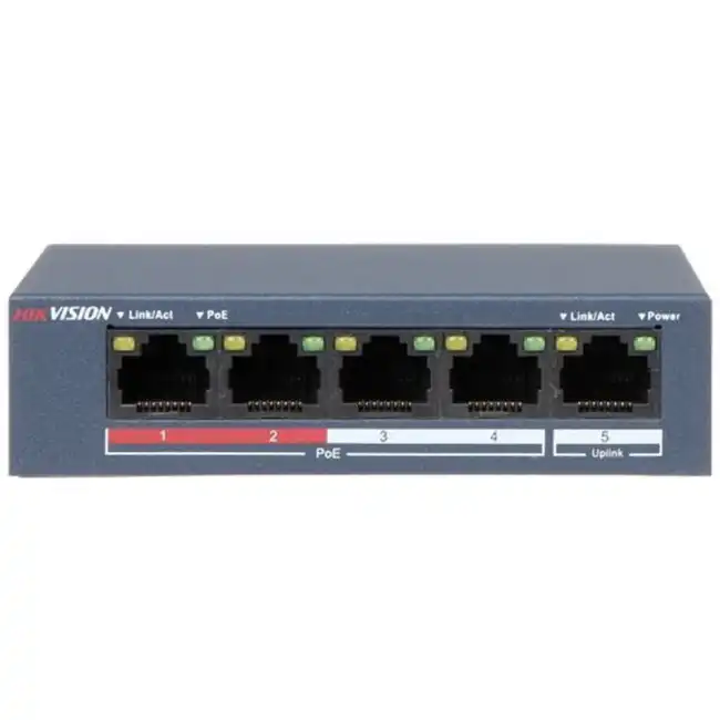 Коммутатор Hikvision DS-3E0105P-E/M(B) (100 Base-TX (100 мбит/с))