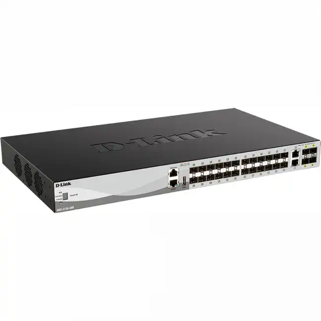 Коммутатор D-link DGS-3130-30S/B1A (10 GBase-T (10000 мбит/с), 24 SFP порта)