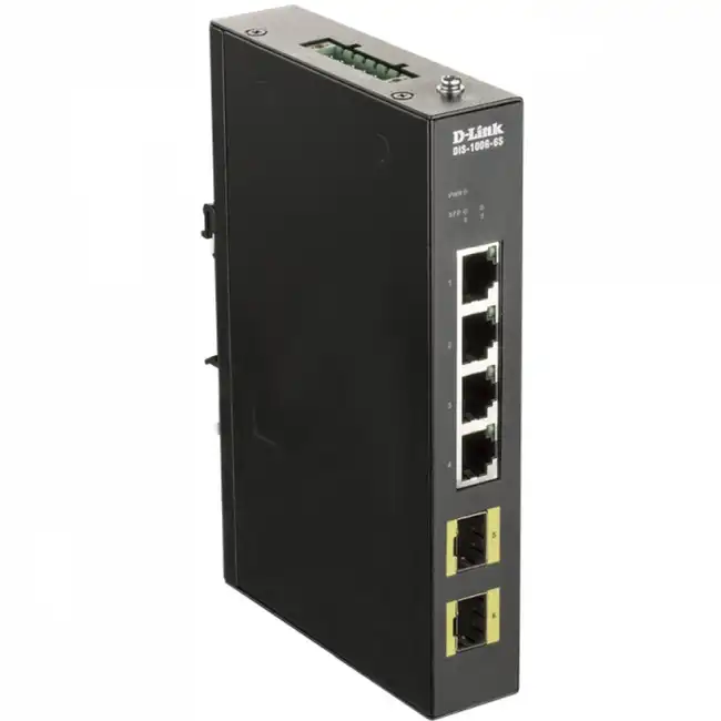 Коммутатор D-link DIS-100G-6S/A (1000 Base-TX (1000 мбит/с), 2 SFP порта)