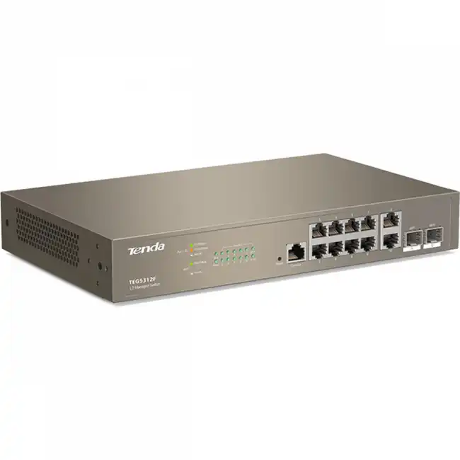 Коммутатор TENDA TEG5312F (1000 Base-TX (1000 мбит/с), 2 SFP порта)
