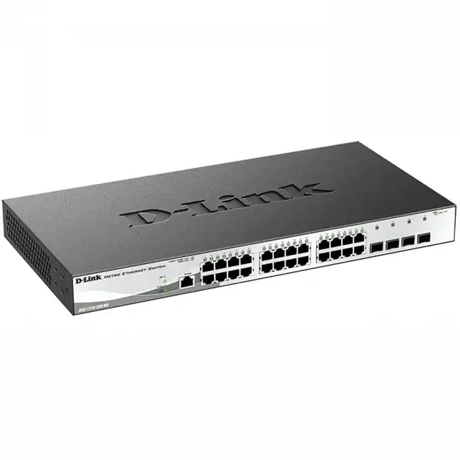 Коммутатор D-link DGS-1210-28X/ME/B (1000 Base-TX (1000 мбит/с), 4 SFP порта)