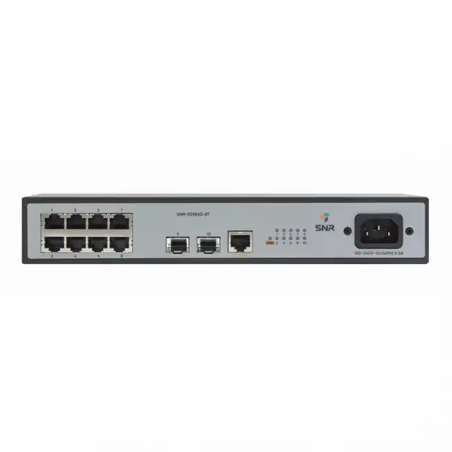 Коммутатор SNR Управляемый SNR-S2982G-8T (1000 Base-TX (1000 мбит/с), 2 SFP порта)
