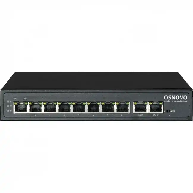 Коммутатор OSNOVO PoE коммутатор SW-20820(120W) (100 Base-TX (100 мбит/с))