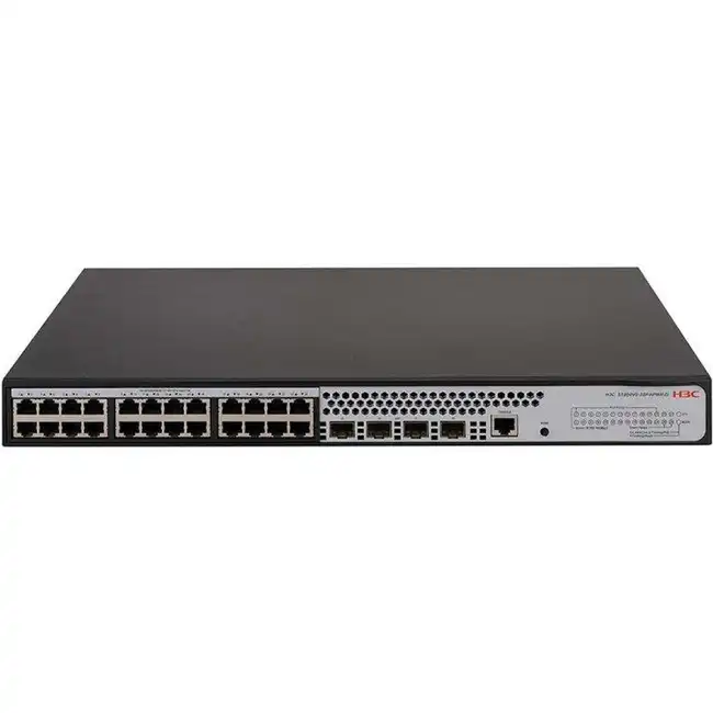 Коммутатор H3C S1850V2-28P-HPWR-EI LS-1850V2-28P-HPWR-EI-GL (1000 Base-TX (1000 мбит/с), 4 SFP порта)