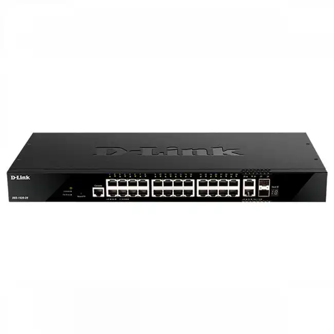 Коммутатор D-link DGS-1520-28/A1A (1000 Base-T (1000 мбит/с), 2 SFP порта)