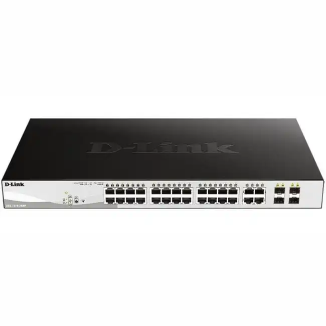 Коммутатор D-link DGS-1210-28MP/F3A (1000 Base-T (1000 мбит/с), 4 SFP порта)