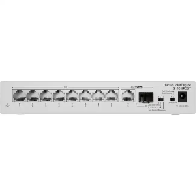 Коммутатор Huawei eKit eKitEngine S110-8P2ST 98012269 (1000 Base-T (1000 мбит/с), 1 SFP порт)