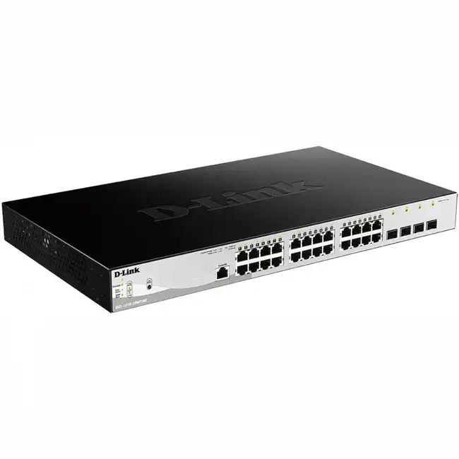 Коммутатор D-link DGS-1210-28MP/ME/B1A (1000 Base-TX (1000 мбит/с), 4 SFP порта)