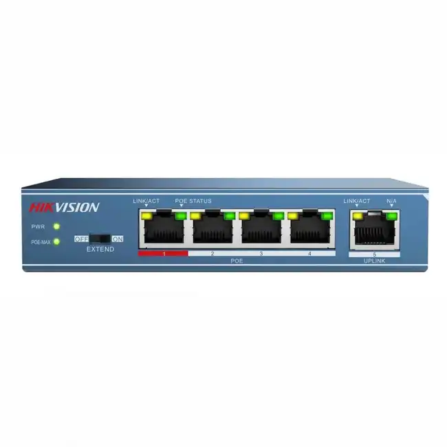 Коммутатор Hikvision HiWatch DS-S504P(B) (100 Base-TX (100 мбит/с))