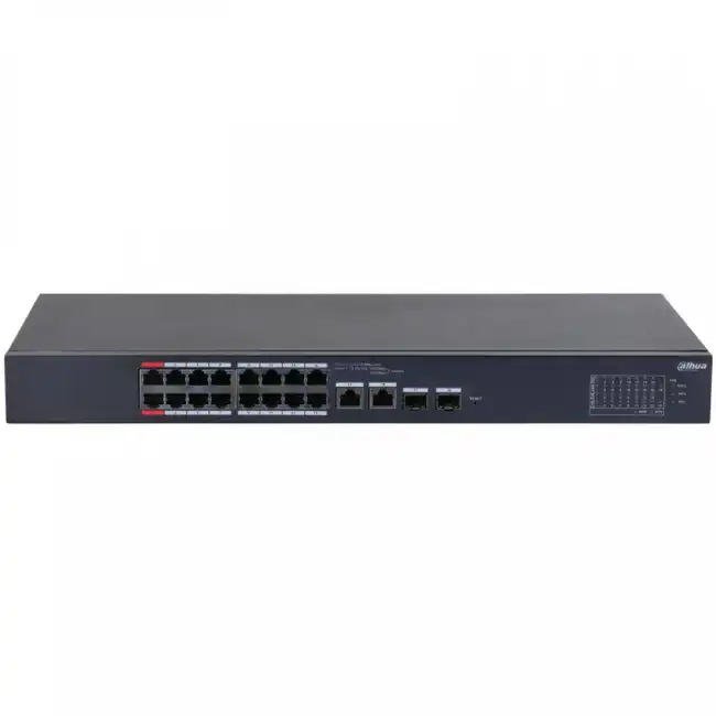 Коммутатор Dahua CS4218 DH-CS4218-16ET-190 (1000 Base-T (1000 мбит/с), 2 SFP порта)