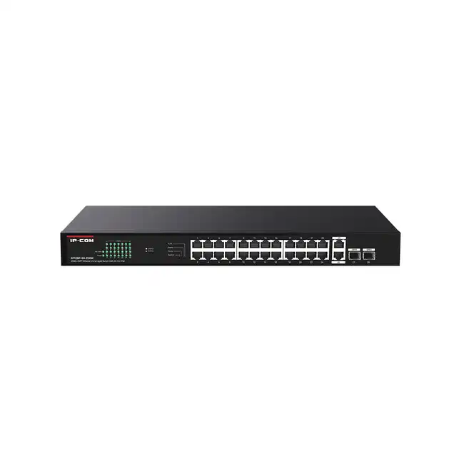 Коммутатор IP-COM G1128P G1128P-24-250W (1000 Base-T (1000 мбит/с), 2 SFP порта)
