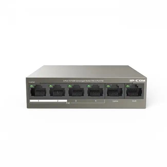 Коммутатор TENDA F1106P F1106P-4-63W (100 Base-TX (100 мбит/с))