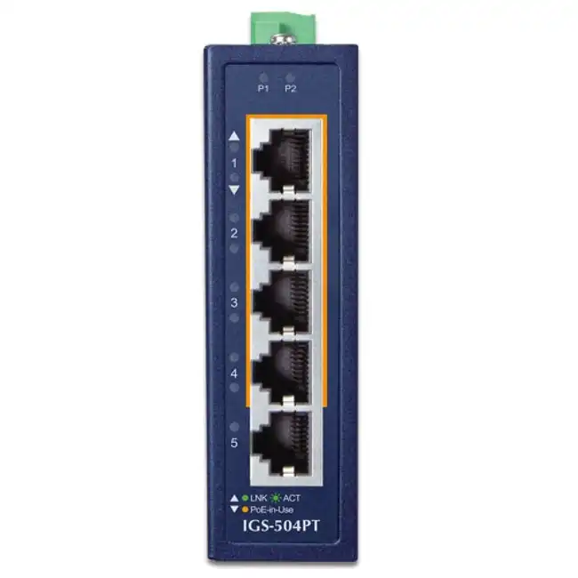 Коммутатор Planet IGS-504PT (1000 Base-T (1000 мбит/с), 1 SFP порт)