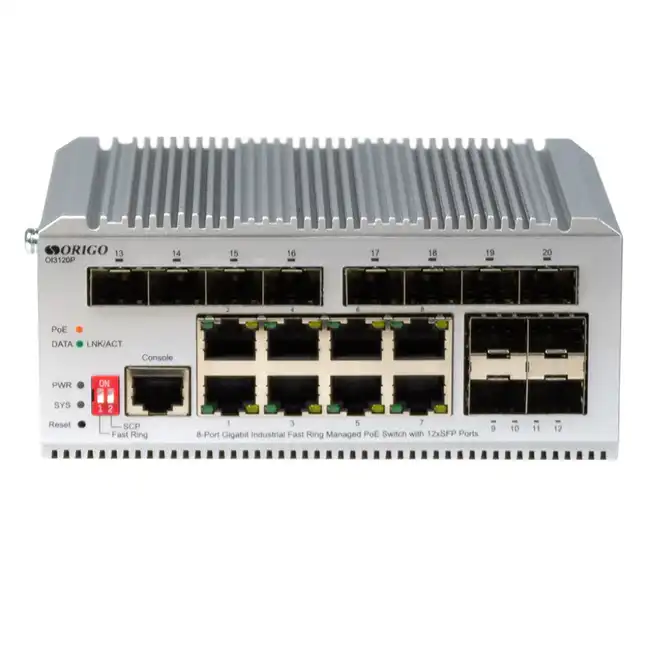 Коммутатор Origo OI3120P/185W/A1A (1000 Base-T (1000 мбит/с), 12 SFP портов)