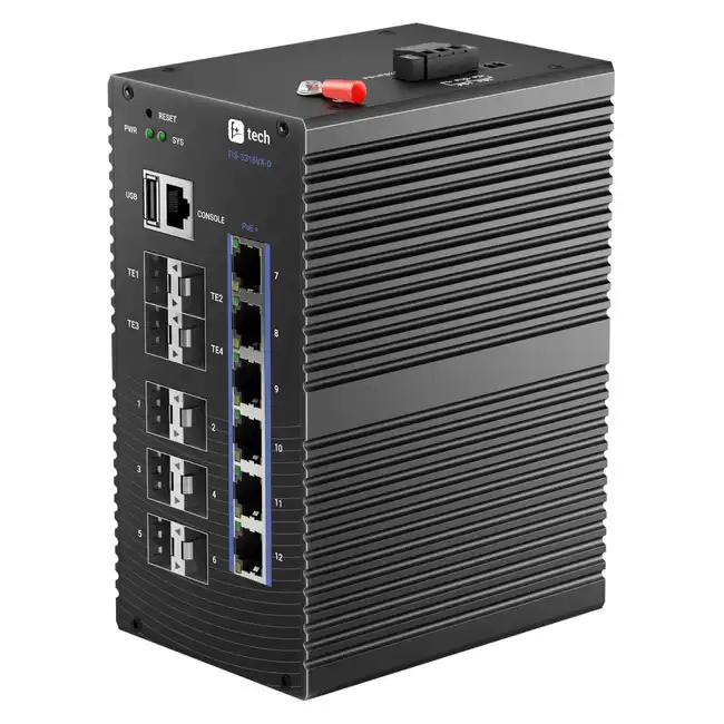 Коммутатор F+ FIS-3316VX-D 023478SVD (1000 Base-T (1000 мбит/с), 6 SFP портов)