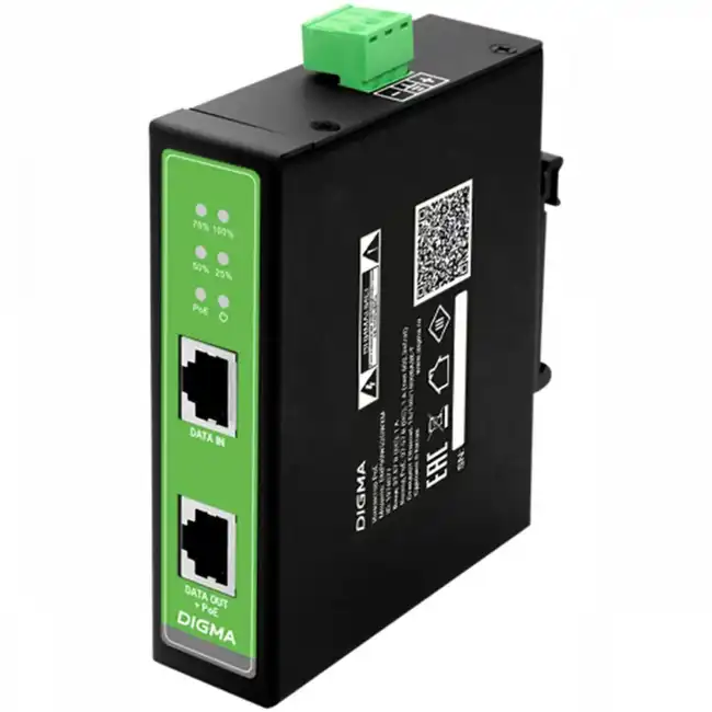 PoE инжектор Digma DNP90W48GDXM (1 порт, 90 Вт)