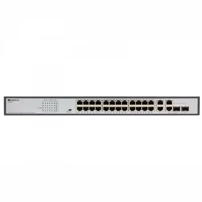 Коммутатор Origo OS2228P OS2228P/370W/A1A (1000 Base-T (1000 мбит/с), 2 SFP порта)