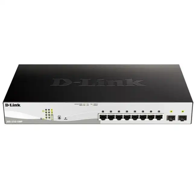 Коммутатор D-link DGS-1210-10MP/FL2A (1000 Base-T (1000 мбит/с), 2 SFP порта)