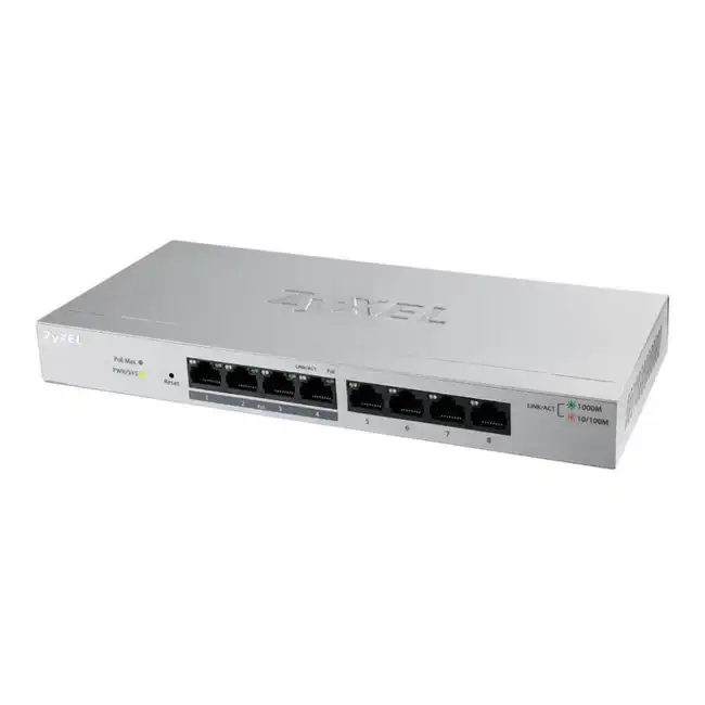 Коммутатор Zyxel GS1200-8HP V2 GS1200-8HPV2-EU0101F (1000 Base-TX (1000 мбит/с))