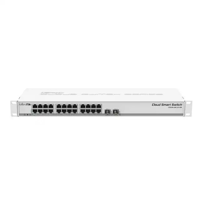 Коммутатор Mikrotik CSS326-24G-2S+RM (1000 Base-TX (1000 мбит/с), 2 SFP порта)