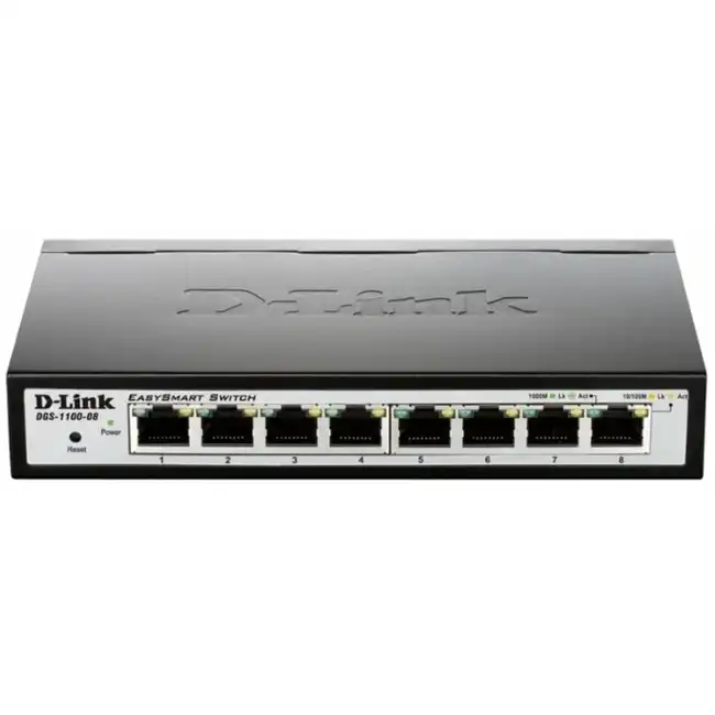Коммутатор D-link Коммутатор DGS-1100-08/A1A (1000 Base-TX (1000 мбит/с))