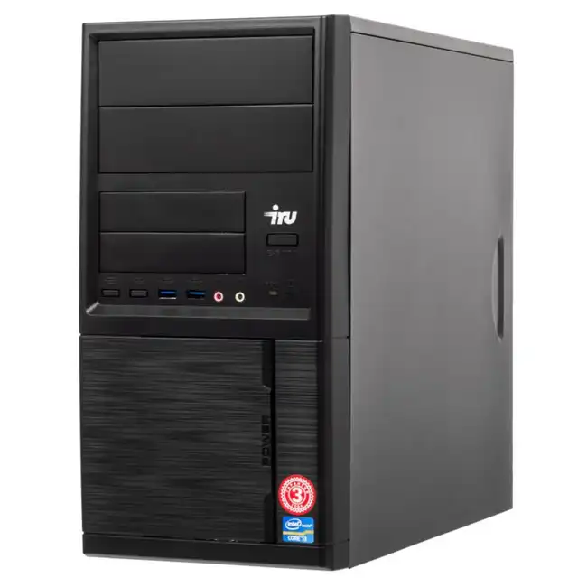 Персональный компьютер iRU Home 313 MT I3 7100 (3.9) 1084091 (Core i3, 7100, 3.9, 8 Гб, SSD, Windows 10 Home)