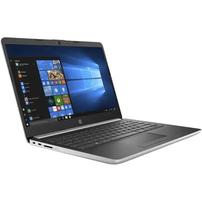 Ноутбук HP 14-dk0036ur 9RK30EA (14 ", FHD 1920x1080 (16:9), AMD, Ryzen 3, 4 Гб, SSD, 256 ГБ, AMD Radeon Vega)