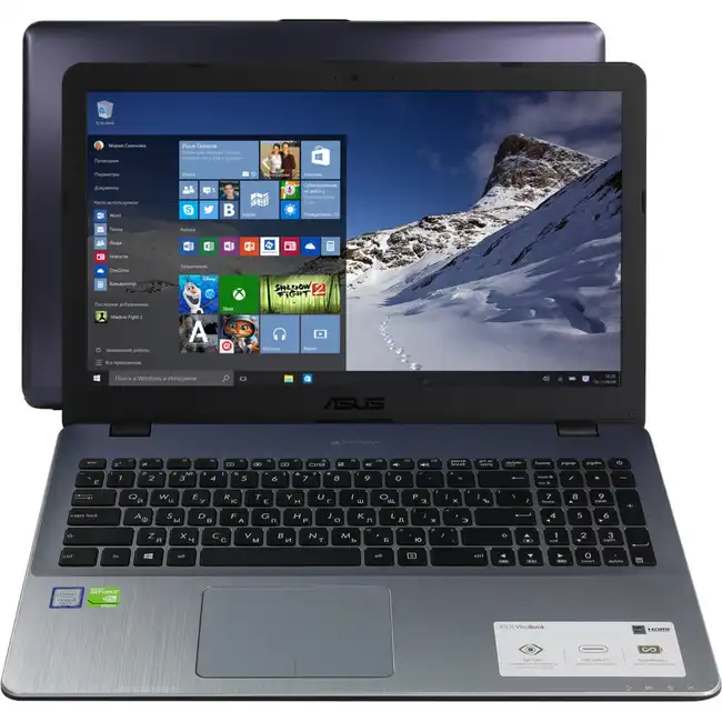 Ноутбук Asus X542UQ X542UQ-DM274T (15.6 ", FHD 1920x1080 (16:9), Core i3, 6 Гб, HDD, nVidia GeForce GT 940MX)