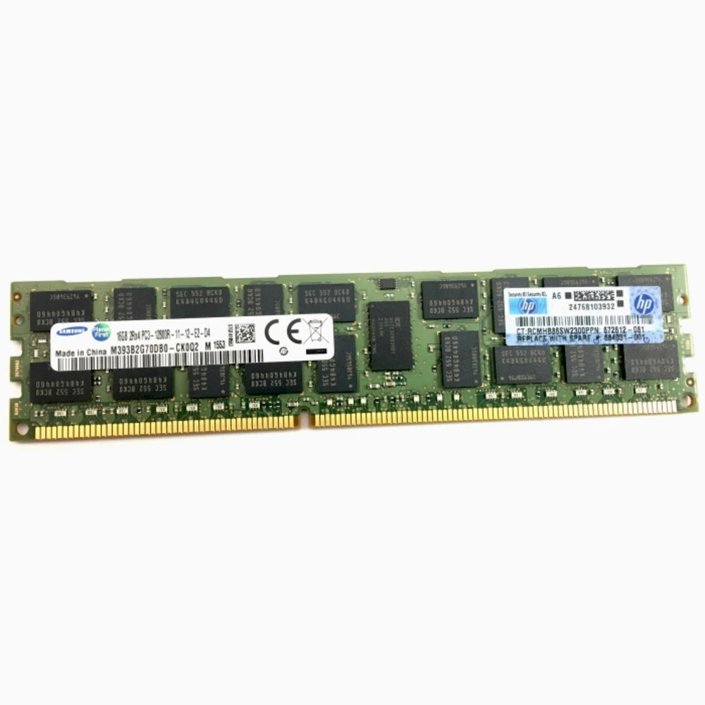 Серверная оперативная память ОЗУ HPE PC3-12800R 684031-001B 16 ГБ, DDR3