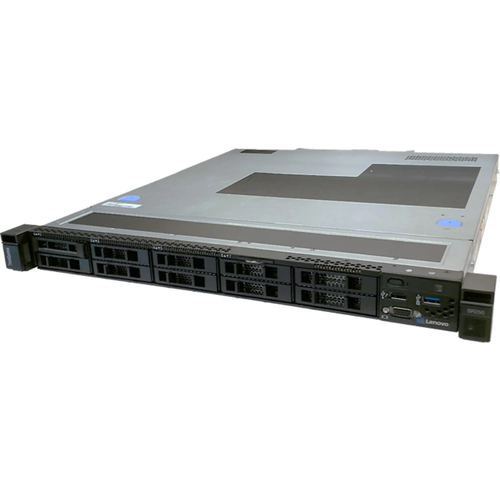 Сервер Lenovo SR250 7Y51A025EA 1U Rack, Xeon E-2124, 3300 МГц, 4, 8, 1 x 8 ГБ, SFF 2.5", 10