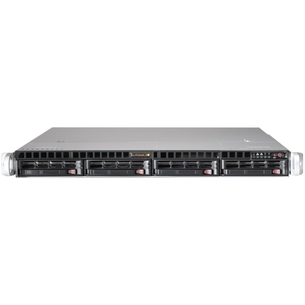 Сервер Supermicro CSE-813MFTQC-505CB/X11SPL-F SMR0124 1U Rack, Xeon Silver 4112, 2600 МГц, 4, 8.25, 1 x 16 ГБ, LFF 3.5", 4