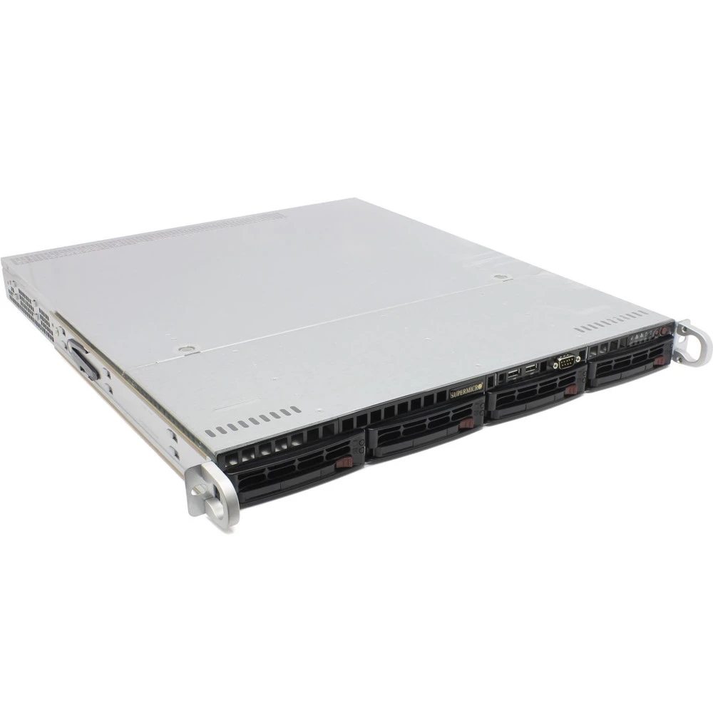 Сервер Supermicro CSE-813MTQ-R400CB/X11DPL SMR0131 1U Rack, Xeon Silver 4112, 2600 МГц, 4, 8.25, 1 x 16 ГБ, LFF 3.5", 4